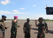 Danbrigif 4 Mar/BS Sambut Kedatangan Pangkogabwilhan I di Bandara Raden Intan