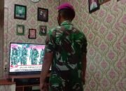 Brigif 4 Marinir/BS Ikuti Upacara Hari Lahir Pancasila Secara Virtual