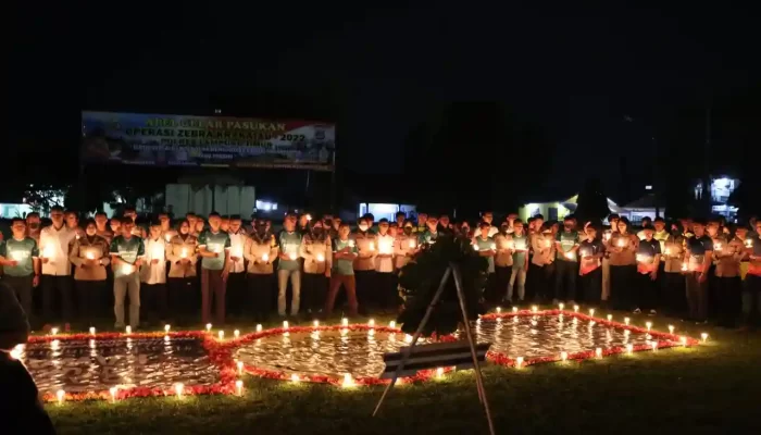 Turut Berduka, Polres Lampung Timur Bersama Forkopimda Melaksanakan Do’a Bersama