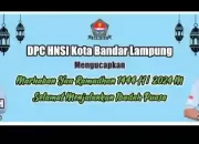 DPC HNSI Kota Bandar Lampung Mengucapkan, Selamat Menunaikan Ibadah Puasa 1444H/2023M, Wa Tasyimu Bihabllilahi Jamiah Wala Tafarroku.