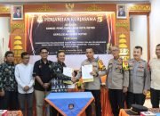 Siap Amankan Pemilu 2024, KPU Kota Metro dan Polres Metro Tandatangani Perjanjian Kerja Sama
