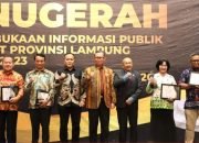Pemkot Bandarlampung Raih Penghargaan Dalam Acara Anugerah Keterbukaan Informasi Publik Tahun 2023