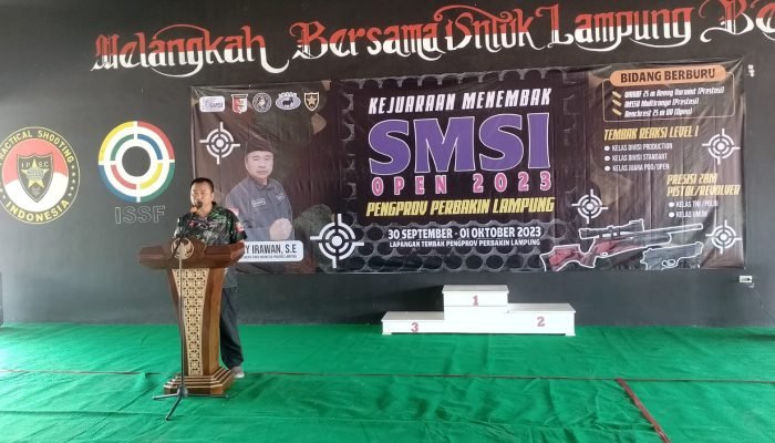 Ketua SMSI Lampung Resmi Buka Kejuaraan Menembak SMSI Open Tahun 2023