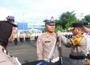 Kapolres Metro Pimpin Apel Gelar Pasukan Operasi Keselamatan Lalu Lintas Krakatau 2024.
