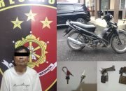 Tekab 308 Presisi Sat Reskrim Polres Metro Amankan Pelaku Curat Bobol Dua Kontrakan.