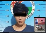 Patroli Sat Samapta Polres Metro Amankan Pria Yang Ditangkap Warga diduga sedang transaksi Narkoba