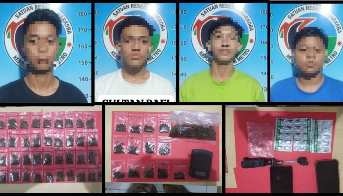 Miliki Sinte, 4 Remaja Di Amankan Ke Polres Metro.