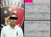 Palsukan Nota Pembayaran, Pria Ini Di Amankan Oleh Tekab 308 Presisi Polres Metro.