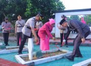 Hari Bhayangkara ke-78 Tahun 2024: Polres Metro Gelar Upacara di Taman Makam Pahlawan Kota Metro.