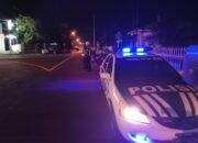 Satlantas Polres Metro Laksanakan Patroli Light Blue Pantau Jalanan Di Malam Hari.