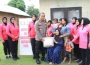 Kapolres Metro dan Ketua Bhayangkari Cabang Metro Berbagi Kebahagiaan di Bulan Ramadhan.