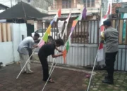 Sambut HUT Kemedekaan RI Ke 80, Polres Metro Himbau Warga Pasang Bendera Merah Putih.