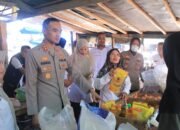 Kapolres Metro Polda Lampung Bersama Instansi Terkait Cek Ketersediaan Sembako di Pasar Kopindo Jelang Idul Fitri.