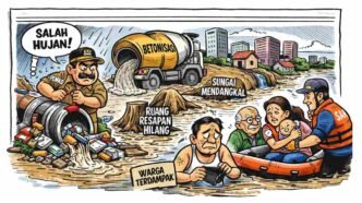 Kota di Bawah Air Banjir Bandar Lampung