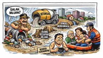 Kota di Bawah Air Banjir Bandar Lampung