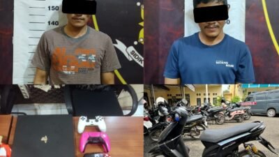 Dua Pelaku Curat di Metro Selatan Ditangkap, Polisi Amankan Motor dan PS4 Hasil Kejahatan.