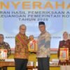 BPK RI Perwakilan Provinsi Lampung, Kembali Menyerahkan LHP Keuangan  WTP MetroTahun 2025 kepada Pemkot Metro.