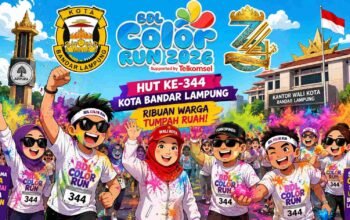 BDL Color Run 2026 Meriahkan HUT ke-344 Kota Bandar Lampung, Ribuan Warga Ikuti Ajang Penuh Warna