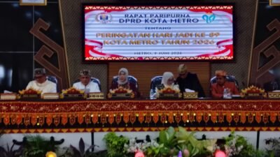 HUT Metro ke 89, Pemkot Metro berhasil Raih Angka 98,5% Di Bidang Reformasi Hukum.