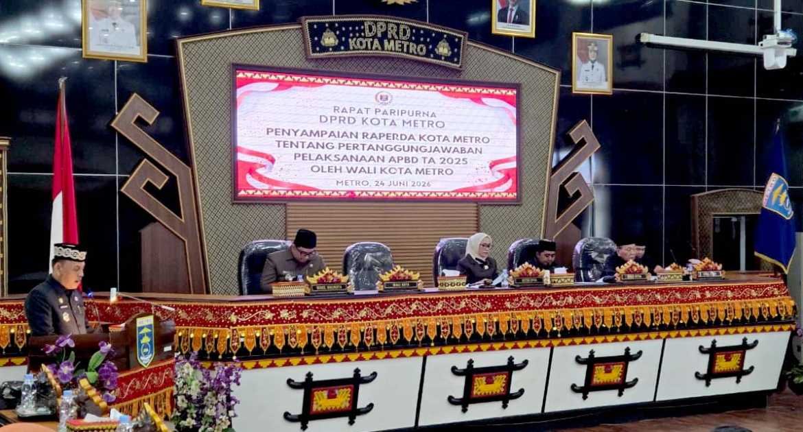 Wali Kota Metro Laporkan Pertanggungjawaban APBD 2025, Pertahankan WTP ke-16 Secara Beruntun.