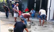 Warga Perumnas Jusi Permai Swadaya Bangun Jalan Flamboyan Gunakan Cor Beton